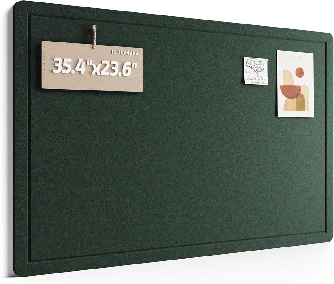 Fluxynara Felt Bulletin Board, 35.4"x23.6", Christmas Green