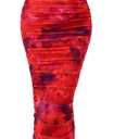 PRETTYGARDEN Wedding Guest Dresses for Women Summer 2026 One Shoulder Ruched Mesh Bodycon Cocktail Beach Floral Maxi Dress (M)