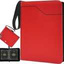 Jumbo Card Binder 100 Pockets Hold Oversized Big Card, 50 Pockets for L(5.4'' x 7.5''), 50 Pockets for XL(5.9'' x 8.1''), Sports Trading Card Collector Binder with Removable Sleeve