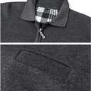 Mens Quarter-Zip Fleece Pullover Sweatshirts Casual Long Sleeve Winter Warm Sweatshirt with Pocket (XXL)
