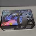 Force1 Tornado Blue LED Remote Control Car for Kids- Double Sided Driving Fast RC Cars 360 Flips, Outdoor 4WD Off Road Stunt RC Car, All Terrain Tires, RC Crawler Rechargeable Battery, 2.4GHz Remote