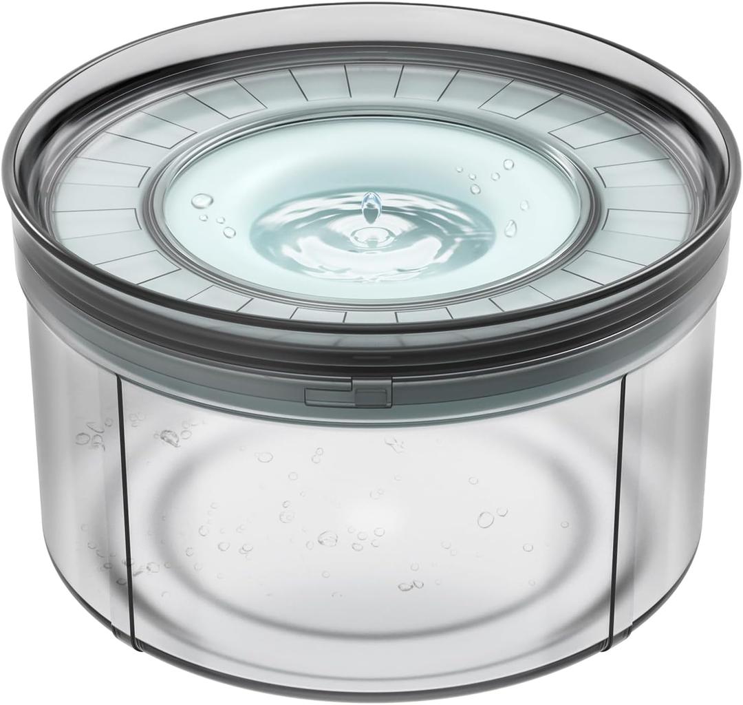 1Gallon No Spill Dog Water Bowl-3.8L Large Capacity, BPA-Free, Anti-Splash & Anti-Digging Design with Non-Slip Base for Messy Drinkers (Sapphire)