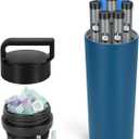 Insulin Cooler Travel Case TSA Approved, 60H 3-6 Pens Diabetes Care Medicine Travel Cooler, Refrigerated Medicine Case with Ice Packs, Medication Organizer for Diabetic Supplies Carrying (Blue)