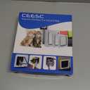 CEESC Extra Large Cat Door (Outer Size 11"x9.8"), Weatherproof, White, ABS Material, 4-Way Locking Flap for Cats & Dogs up to 25.54 lbs