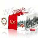 KAOTPO Christmas Gift Bags with Handles - 24 Large Bulk Kraft Gift Bag for Xmas Presents Holiday Party Favors and Decor Supplies - 3 Designs (13"x10.4"x5.7")