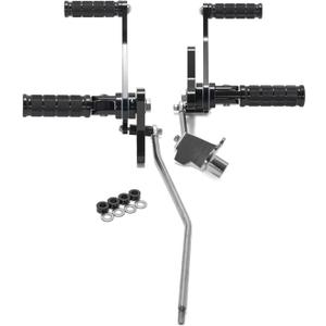 Aluminum Forward Controls Footpegs for Honda Shadow VT750 DC Spirit 2002-2007 (Black)