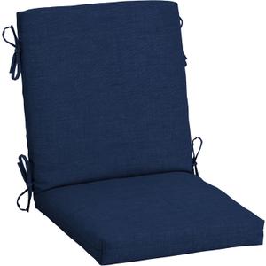 Arden Outdoor Midback Chair Cushion, 18 x 16.5, Sapphire Blue Leala, 16.5"D x 18"W x 3.5"H