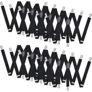 12Pcs Halloween Suspenders for Men Adjustable Suspender Elastic Y Back Style Suspenders for Men Costume Accessories