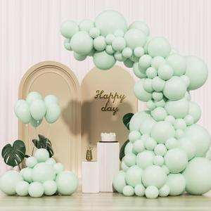 Pastel Green Balloons 145pcs Different Sizes 18 12 10 5 Inches Mint Green Latex Balloon Garland Arch for Birthday Baby Shower Wedding Anniversary Graduation Party Decorations