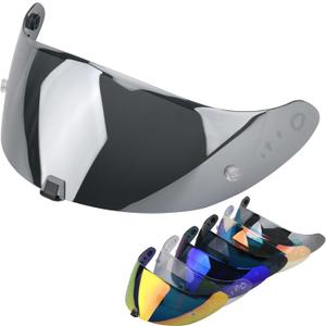 Helmet Visor Fit for T520 ST1400 Motorcycle Helmetr Visor R1 Air Face Shield Helmet Accessories Replacement Tinted Motorcycle Helmet Visor (Chrome Silver)