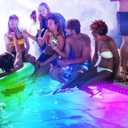 Pool Lights with Remote Control, 16 Color Changing Battery Operated Lights, Hot Tub Lights for Pond Bathtub Halloween Pumpkin Decor 4 Pack