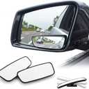WildAuto Blind Spot Mirror, Rectangle Adjustable Car Auxiliary Universal Wide Angle Mirror for Universal Cars (Adhesive, 2pcs)