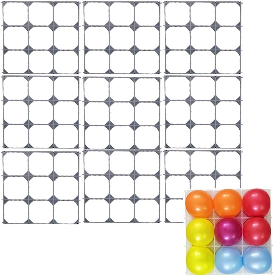 Flower Arrangement Balloon Grid,Wedding Flower Wall Background Board,9 Balloon Grid for Birthday Party, Garden DIY Wall Decor,9 Pack Flower Arrangement Grid,12 Inches