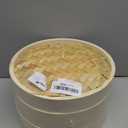 Handmade Steam Basket Bamboo Steamer 10 Inch, 2 Tiers Chinese Food Bamboo Steamers for Cooking, Steam Baskets Dumplings Vegetables Chicken Fish Rice, Reusable 2 Gauze Liners and Chopsticks