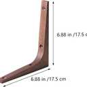 Uonlytech Fixed Compartment Bracket 6.89 Inch Durable Wall Shelf Brackets Corner Brace Supports Triangular Rack for Home Office Shelves Fixing