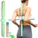 Posture Corrector Yoga Cross Stick - Back Pain Relief for Men Women - Stretcher and Straightener for Upper and Lower Back - Stretch Pole - Neck Hump Equipment Sets bar Device Brace, Green 