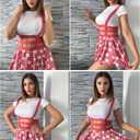 Avidlove Women Sexy Skirt Pleated Mini Skirt Suspender Skirt A-Line Short Braces Skirt