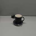 BESTINNKITS Smart Coffee Cup Warmer Set, Auto On/Off Gravity-induction Mug Office Desk Use, Candle Wax Cup Warmer Heating Plate (Up To 131F/55C), 14oz (Black)