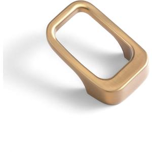 Goo-Ki Champagne Bronze Cabinet pulls with 0.6''(16mm) Hole Center,Modern Zinc Alloy Finger Pulls for Drawer,Wardrobe,Cupboard,6 Pack (0.6'' HOLE CENTERS)
