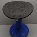 Flash Furniture Carter Adjustable Height Active Learning Stool for Classrooms, Backless Wobble Stool with 360-Degree Swivel, 14" - 18" H, Blue