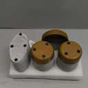 Hymmah Bathroom Accessories Set,Toothbrush Holder,Farmhouse Bathroom Decor,4 Pcs Resin Gift Set Apartment Necessities, Contain Toothbrush Cup,Soap Dispenser,Soap Dish,Tumbler (Cross Stripe Gray)