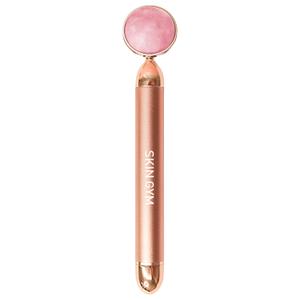 SKIN GYM Rose Quartz Revati Vibrating Face Roller Massager for Enhancing Contours, Boosting Radiance, Revitalizing Face Lift Tool