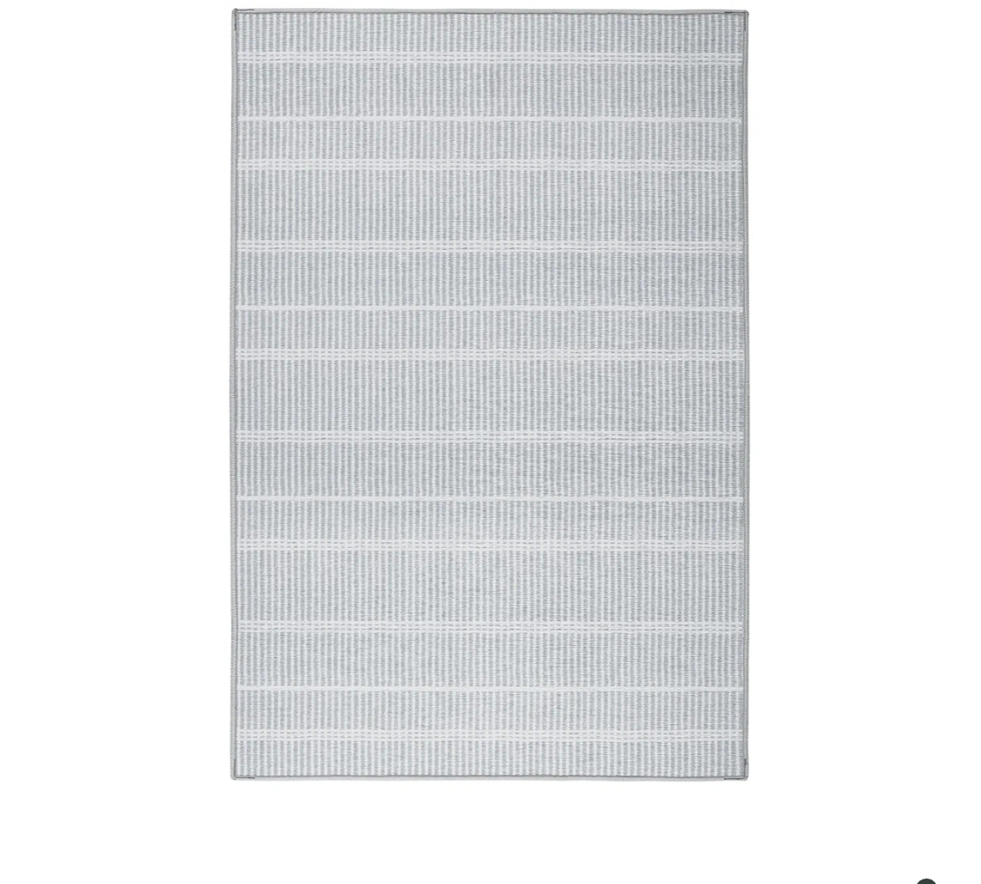Dash & Albert x Bunny Williams Samson Grey Machine Washable Rug, Runner-2.5 X 8 Feet, Grey Stripe Pattern