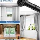 ALLZONE Adjustable Tension Curtain Rod, 42 to 78 Inches, Spring Loaded Curtain Rods No Drilling, Renter Friendly Tension Rod for Windows, Shower, Closet, No Drill, Non-Slip, Black
