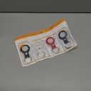 Compatible with AirTag Holder Case with Keychain, 4 Pack Protective Cases Cover Tags GPS Tracker Item Tag Finders Accessories for Keys, Bags, LuggageBlack/White/Red/Blue