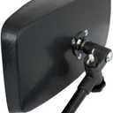 attwood 13066-7 Universal Adjustable Clamp-On Water Ski Rear View Boat Mirror, Black, One size