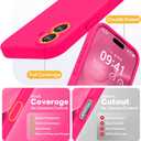 Vooii Magnetic for iPhone 17 Case, Compatible with Magsafe (Premium Liquid Silicone) (Integrated Camera Control Button) Full Body Protective Anti-Scratch Microfiber Lining 6.3", Hot Pink