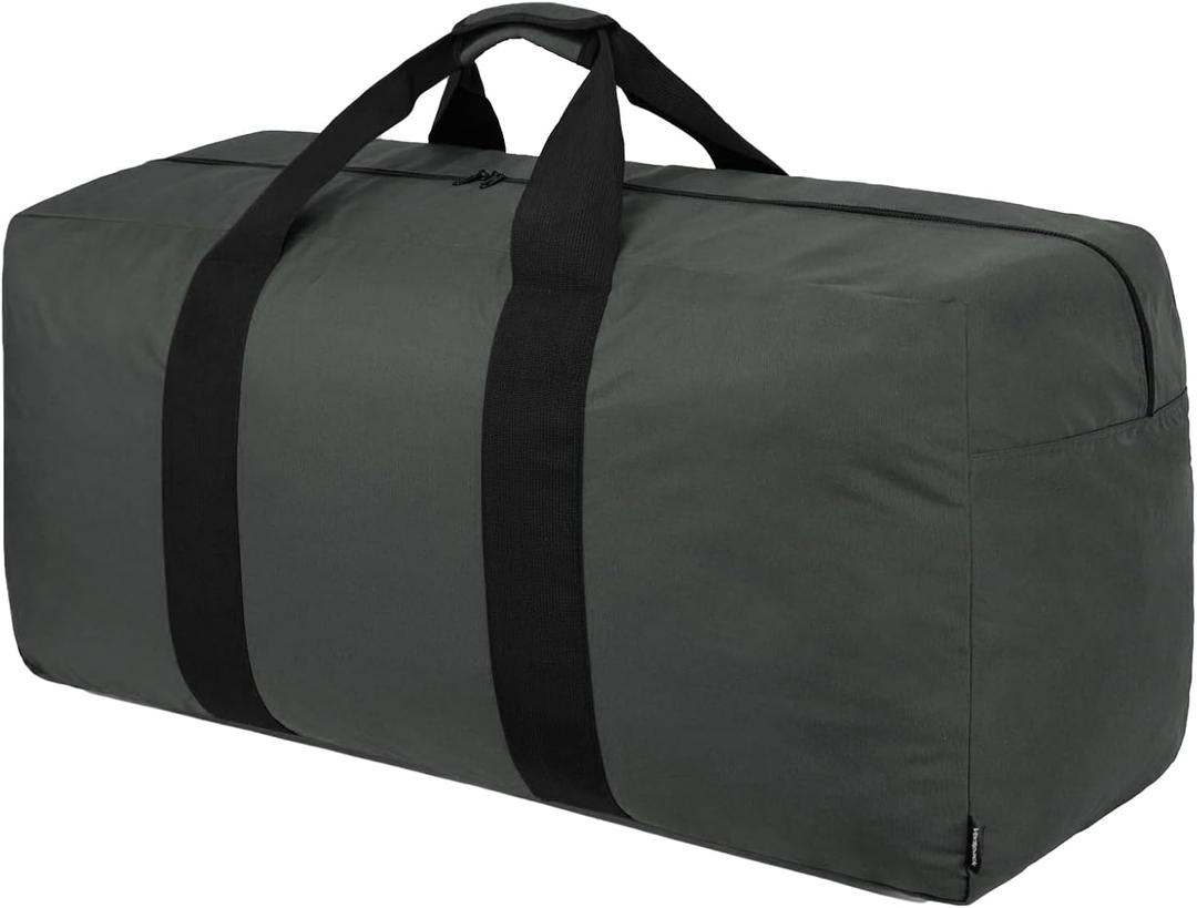 Vorspack Extra Large Duffle Bag for Travel - 150L Duffel Bag for Men Gear Bag for Storage Foldable Weekender Bag for Overnight Camping - Grey