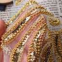 2Pairs/4pcs Golden Silver Wings Hand Stitched Sequin Beading Embroidered Lace Applique for Party Wedding Dress Clothing Shoulder Accessories