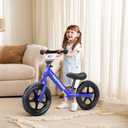 12 Inch Toddler Balance Bike for 1-3 Year Olds, No-Pedal Bike with Tool-Free Adjustable Seat, Quick Assembly, Gift for 1-3 Year Old Boys & Girls with Customizable Plate