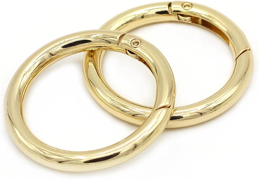 8 Pcs Round CarabinerSpring O Ring Circle Carabiner Ring for Keyrings Buckle, Bags, Purses