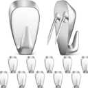 LEIFIDE Cubicle Hooks Fabric Panel Wall Hooks Cubicle Clips Picture Hangers for 40 Lbs Office Home Kitchen Room Board Hanging Supplies(Silver, 10 Pieces)