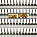 120 Pack Mini Champagne Bottle Bubble Bulk, Ideal for Wedding Send Off, Bridal Shower or Engagement, Anniversaries Celebration, Valentines Day, Family Reunion, Party Favor for Guests Newlyweds Couple