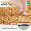 OPPODREAM Vintage Orange Area Rugs 6x9, Washable Rug for Living Room | TPR Non-Slip Backing, Retro Low-Pile Faux Cashmere Surface, 6 by 9 Distressed Carpet for Bedroom, Office, Dorm, Dining Room