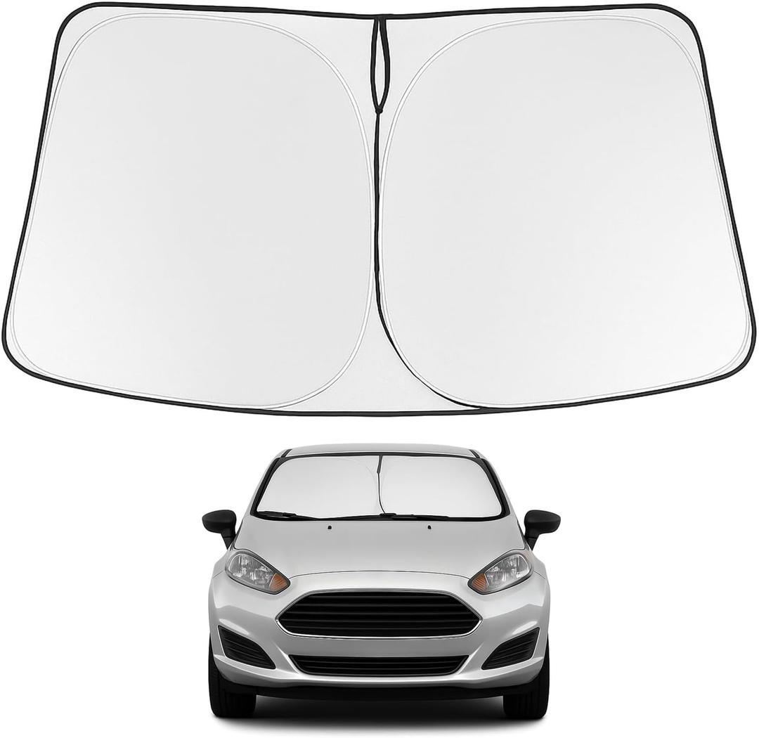 Proadsy Windshield Sun Shade for Ford Fiesta 2017-2023 4-Layer Foldable Front Sunshade Protector Sun Visor Blocks UV Rays Keep Car Cooler Accessories
