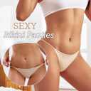 Buankoxy Women's Low-Rise String Bikini Panty Stretch Briefs (Beige)