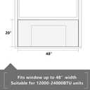 BJADE'S Window Air Conditioner Side Insulated Foam Panel,Full Surround Panels Window Seal Kit, Summer and Winter Heat and Draft Insulating 48in W