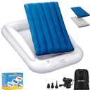 Inflatable Toddler Travel Bed, Double-Sided Kids Air Mattress | Kids Blow up Mattress with Sides | Travel Portable Toddler Bed for Travel, Sleepovers 