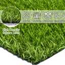 TURSTIN 30 Pieces Artificial Grass Mat 12 x 12 Inch Fake Grass Square Mat Synthetic Turf Patch Tiles with Drainage Holes Realistic Grass Rug for DIY Crafts Patio Indoor Outdoor Decor, Grass Green