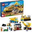 LEGO City Construction Trucks and Wrecking Ball Crane 60391 Building Toy Set for Toddler Kids Ages 4+, Includes 3 Construction Vehicles, an Abandoned House and 3 Minifigures for Pretend Play