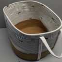 14.5x13.5in Fabric Basket, White/Brown Pattern, 1 Pc