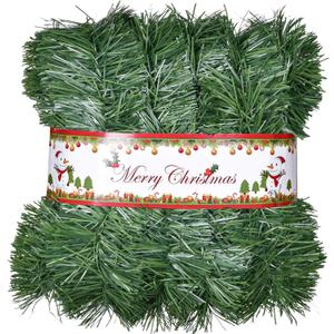 50 Ft Christmas Garland, Artificial Pine Garland Holiday Decor for Outdoor or Indoor Home Garden Artificial Green Greenery, or Fireplaces Holiday Party Decorations