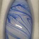 Teenyyou 1 Set Oval Glass Lamp Shade 7.5" High x 4.7" Diameter Glass Pendant Lampshade Compatible with E26 Light Fixtures Lampshade Replacement for Kitchen Island Ceiling Pendant(Blue Marble Pattern)