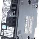 Siemens Q115DFN 15 Amp 1-Pole Dual Function (CAFCI/GFCI) Plug-On Neutral Circuit Breaker, Black