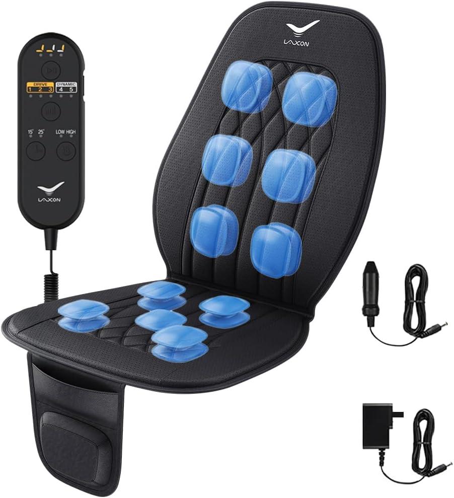 Vehicle Seat Air Massage Cover. Designed for Drivers for Relax While Driving. 11 Air Cells Dynamic Work for Back & Hip.