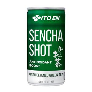 Ito En Sencha Shot, Japanese Green Tea, 6.4 Ounce (Pack of 30), Unsweetened, Zero Calories (EXP 12/27/27)